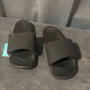 Reef Black Men’s Slide Sandals with Adjustable Strap